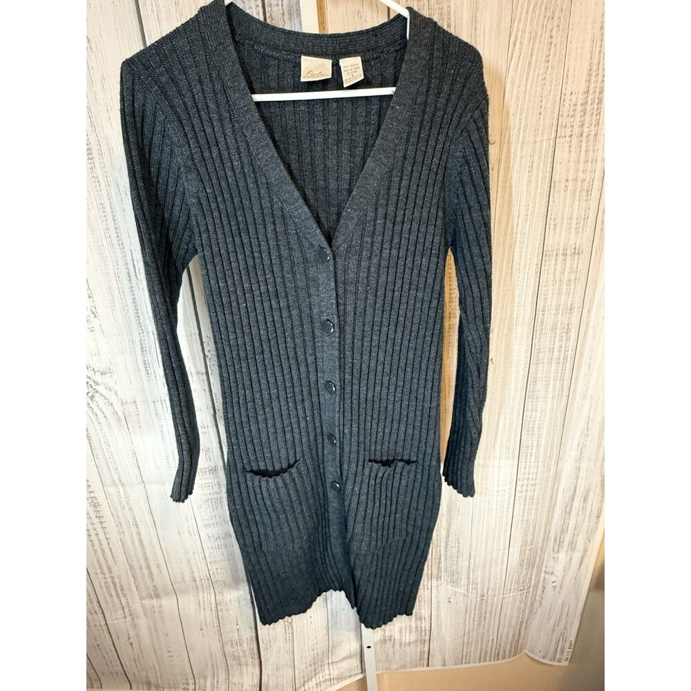 Fiorlini International Women’s Small Cardigan Button Up Grey Long Cable Knit